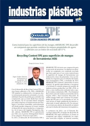 COPERION - KRAIBURG TP
Recycling Content TPE para superficies de mangos de herramientas Hilti